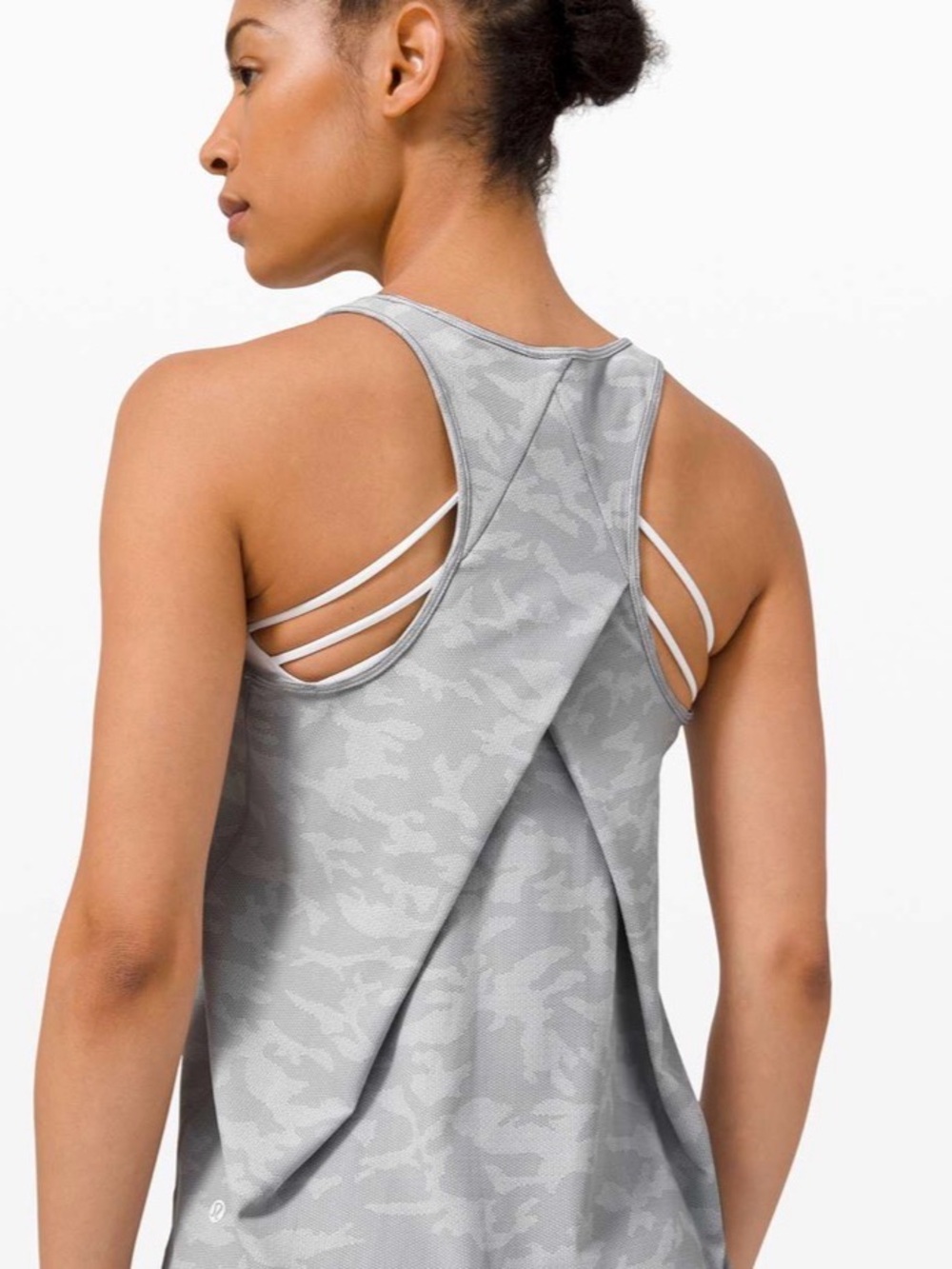 lululemon athletica Gray Camo Essential Pleated Tank Top 4